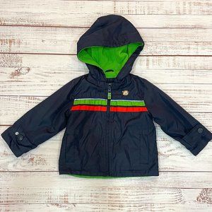 Boys London Fog Fleece Lined Windbreaker Hooded Jacket